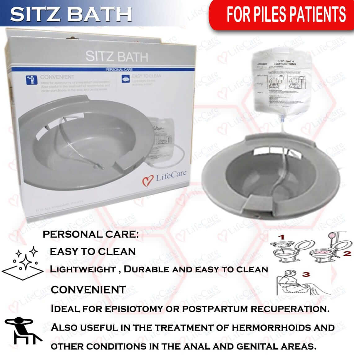 Sitz_Bath_Tub_for_piles Sitz Bath (Lifecare) - Image 1