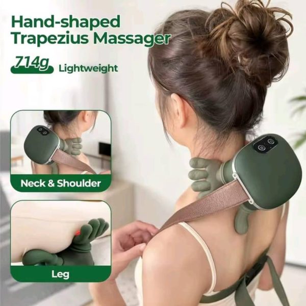 Cordless Hand Shaped Massage Neck & Shoulder Massager with Heating