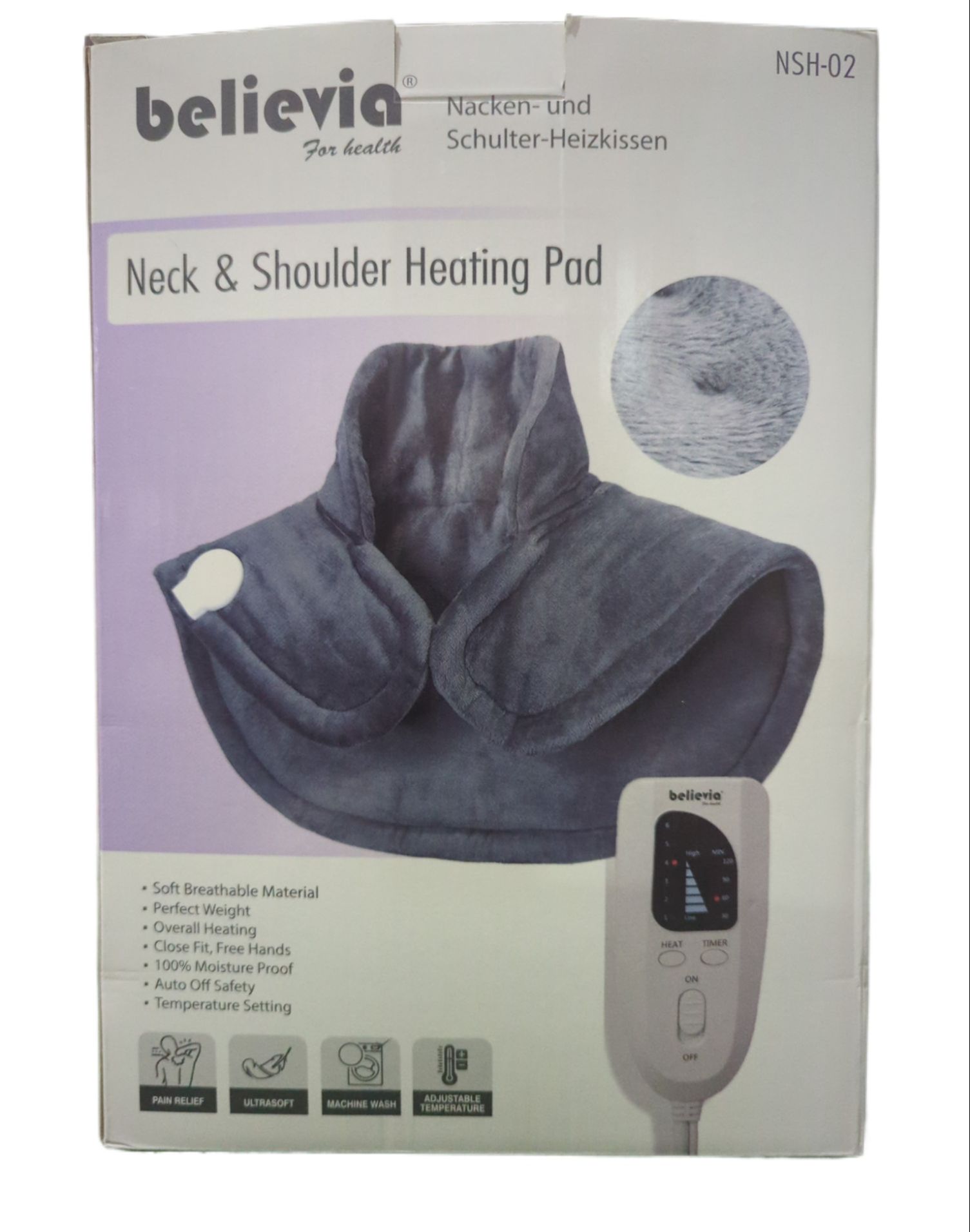 f242643d17b335cb3740a5219bffb19e BELIEVIA NECK & SHOULDER HEATING PAD NSH-02 - Image 1